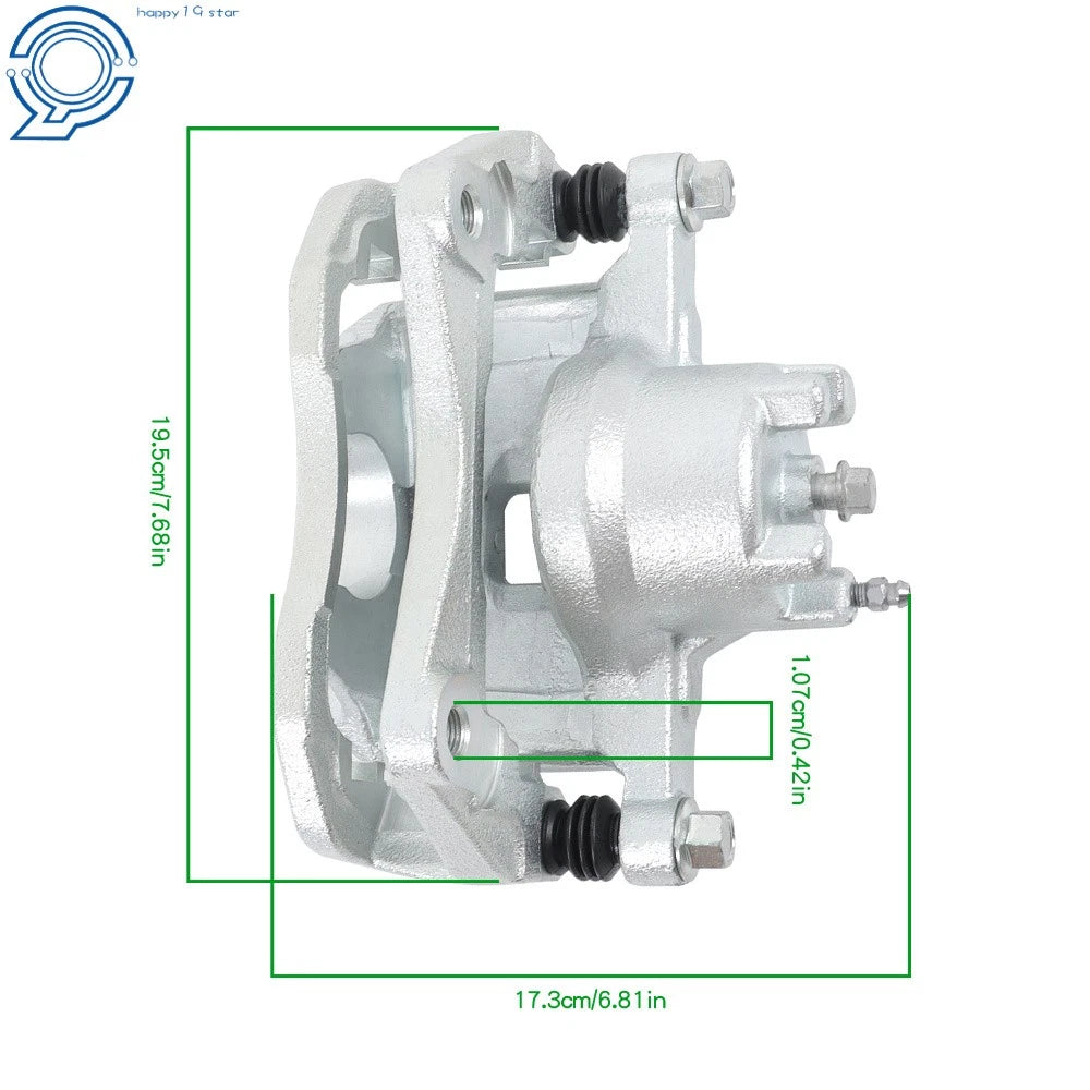 Set of 2 Front LH & RH Brake Calipers w/Bracket 18-B5032C for Mitsubishi Lancer (2008–2017)