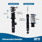 BFO Street Coilovers Lowering Kit for Honda Civic Si (2017–2021)