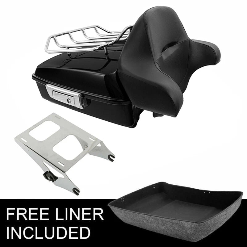 Chopped Tour Trunk Backrest for Harley Road King Glide (2014–2026)