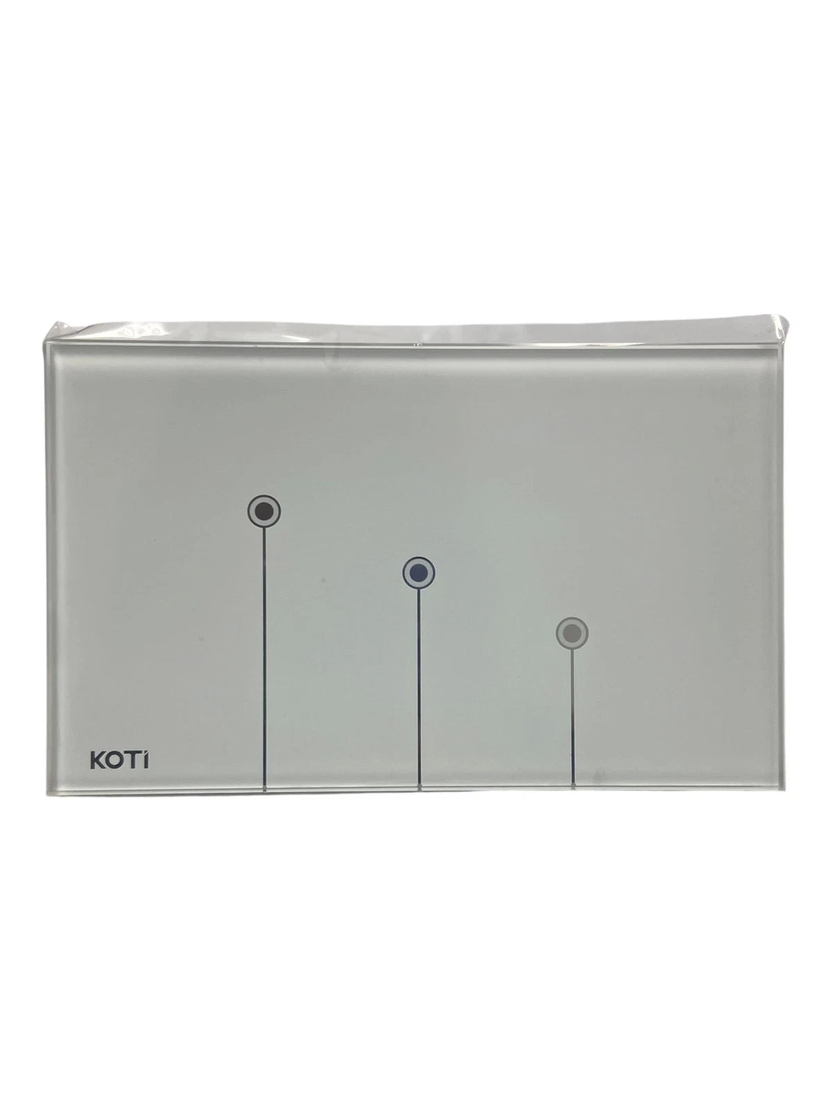 3 Gang White Light Switch for Koti AC100 240V (50-60Hz)