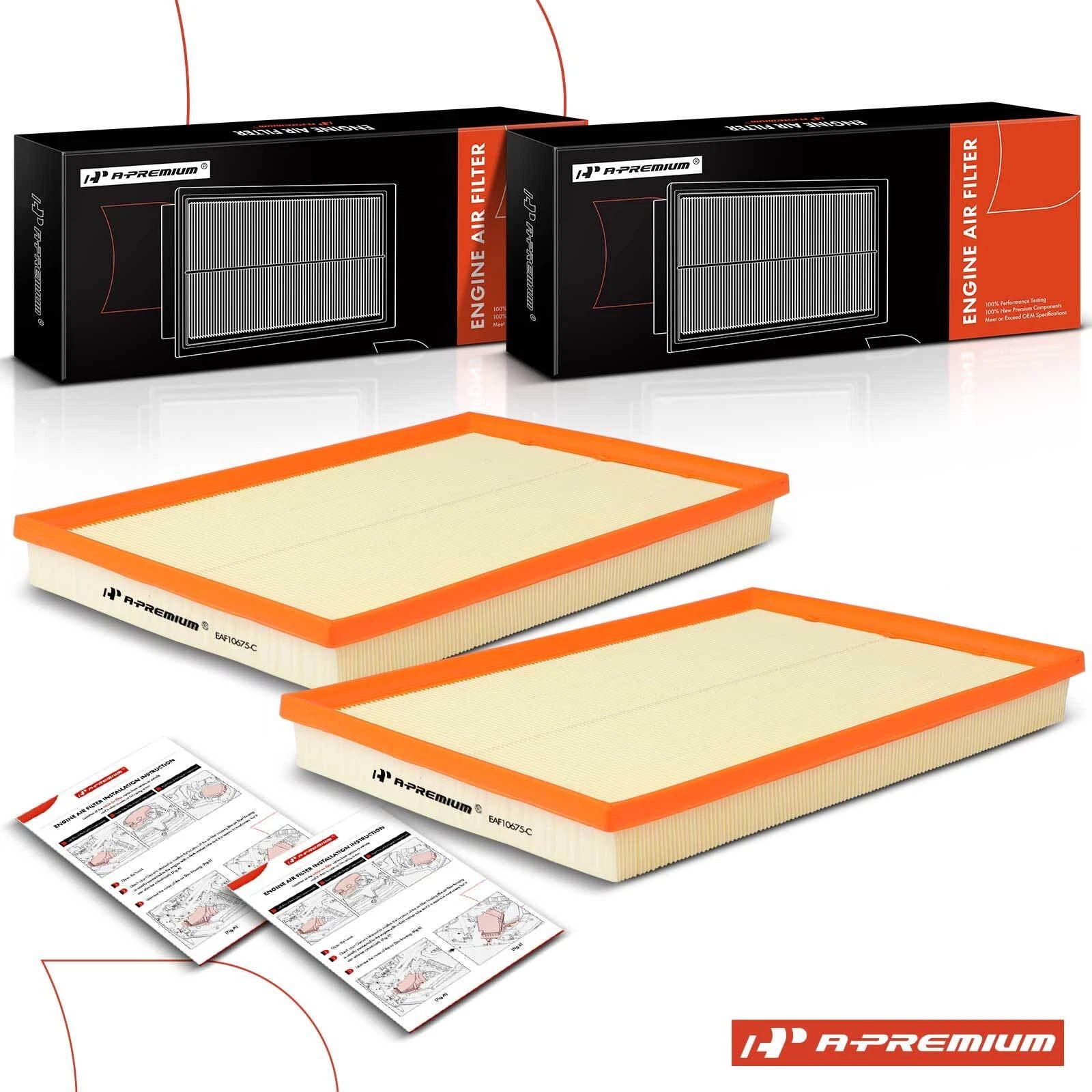 2X Engine Air Filter for BMW X5 (2007–2010) Flexible Panel