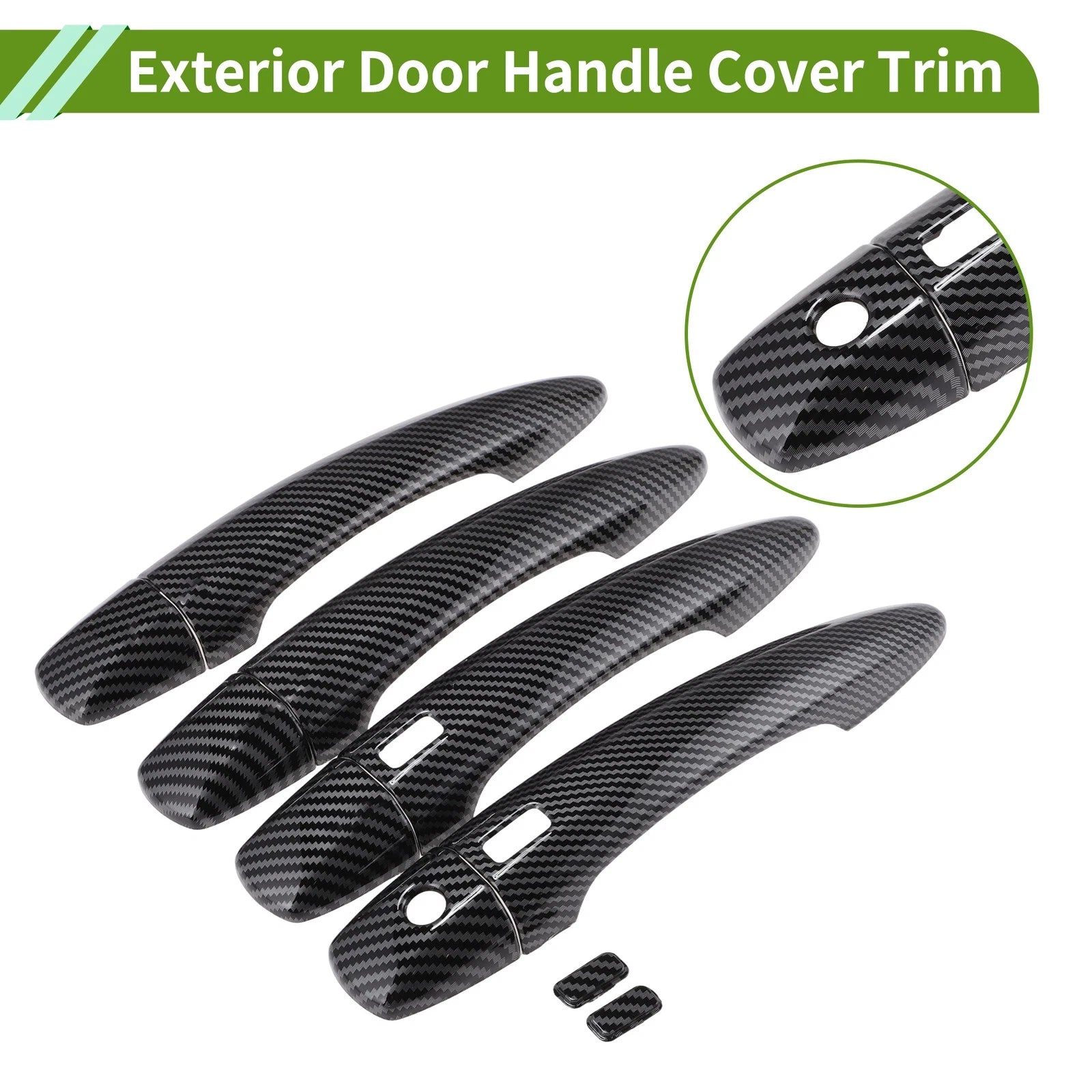 Exterior Door Handle Cover Trim for Nissan Sentra (2020–2025) Carbon Fiber Black
