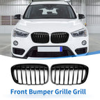 Pair Front Upper Bumper Grille for BMW X1 F48 (2016 - 2022)