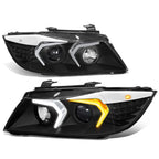 LED DRL Switchback Signal Projector Headlights for BMW 3-Series (2005–2008)
