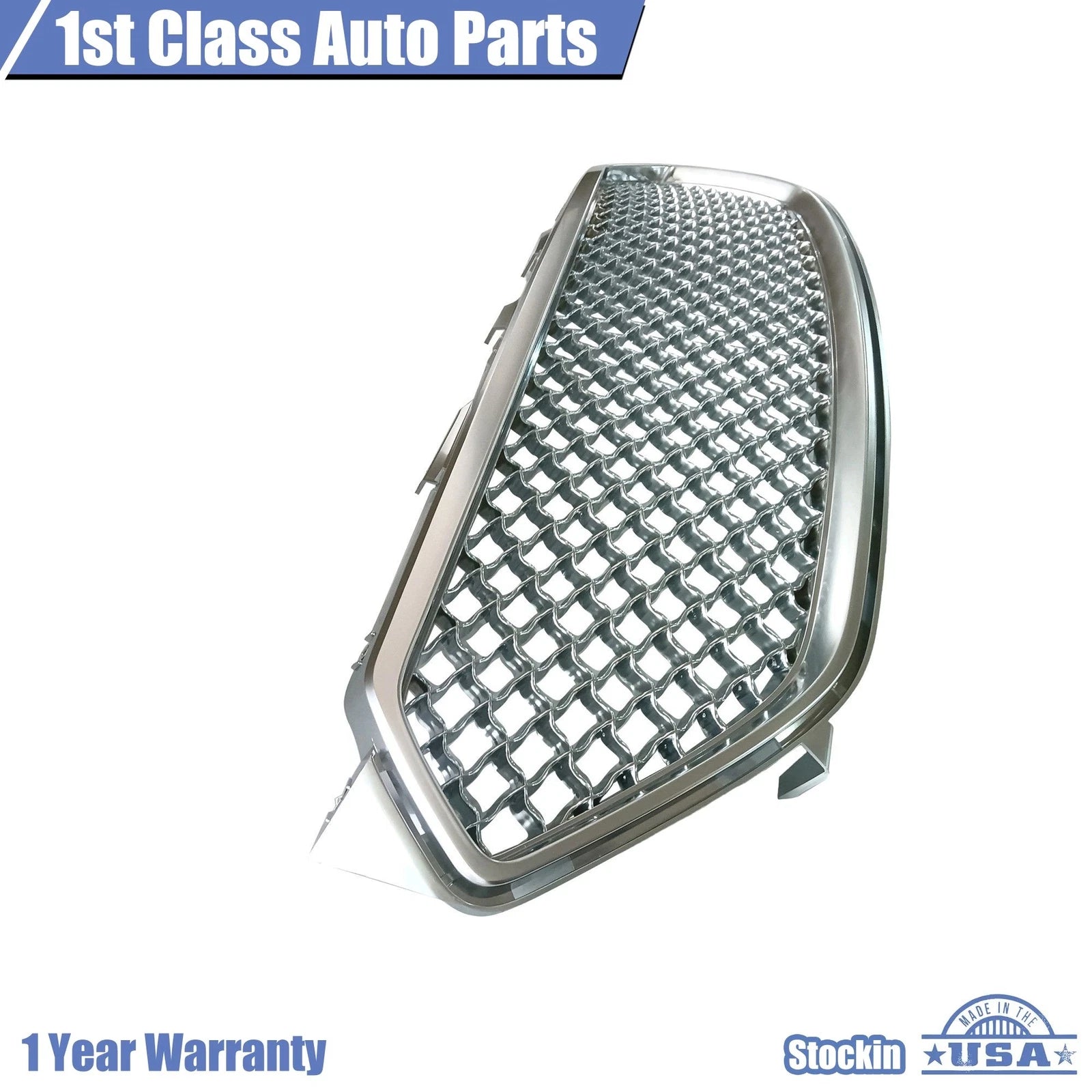 Front Upper Grille for Ford Taurus (2013-2019) Pearl Nickel