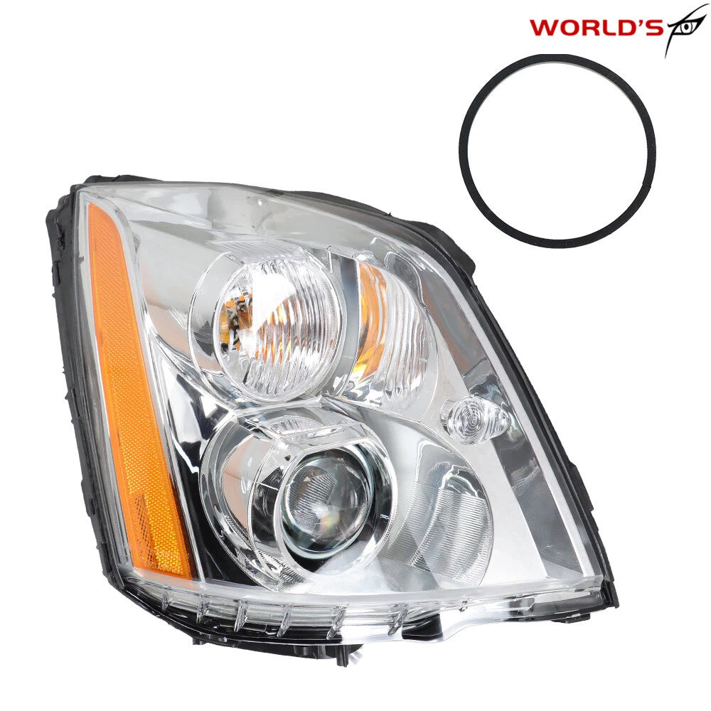 Right Headlight for Cadillac DTS (2008–2011) HID Chrome Housing Clear Lens