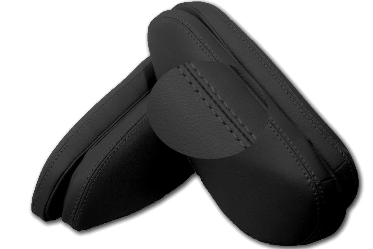 Set of 4 Rear Seat Armrest Covers for Toyota Sienna (2011–2017) Black Leather