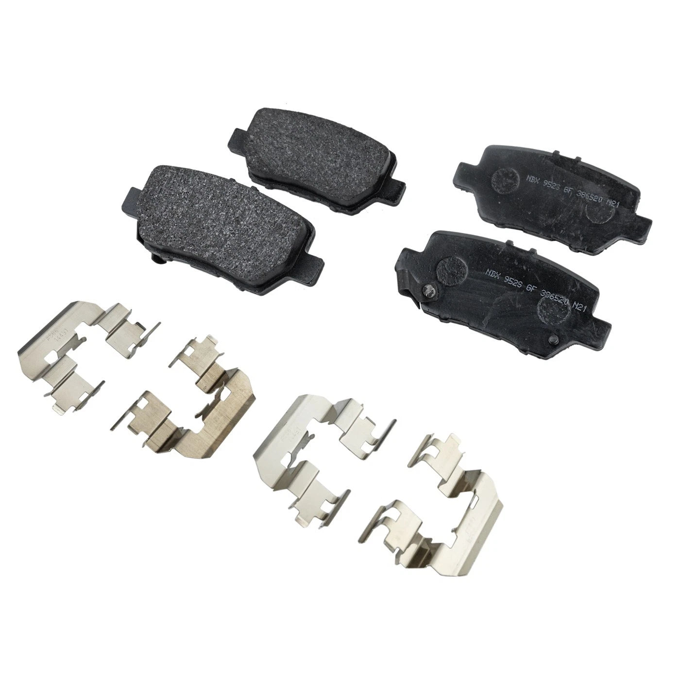 Set of 4 NAO Brake Pads for Acura RL (2005–2012)
