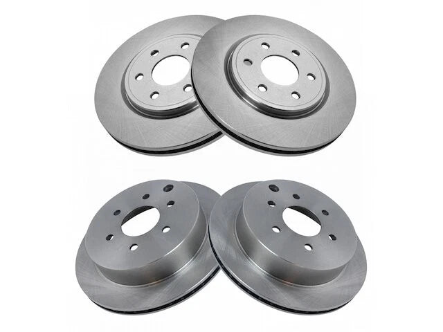 Set of 2 Front and Rear Brake Rotors for Suzuki Equator (2009–2012) WY156XX