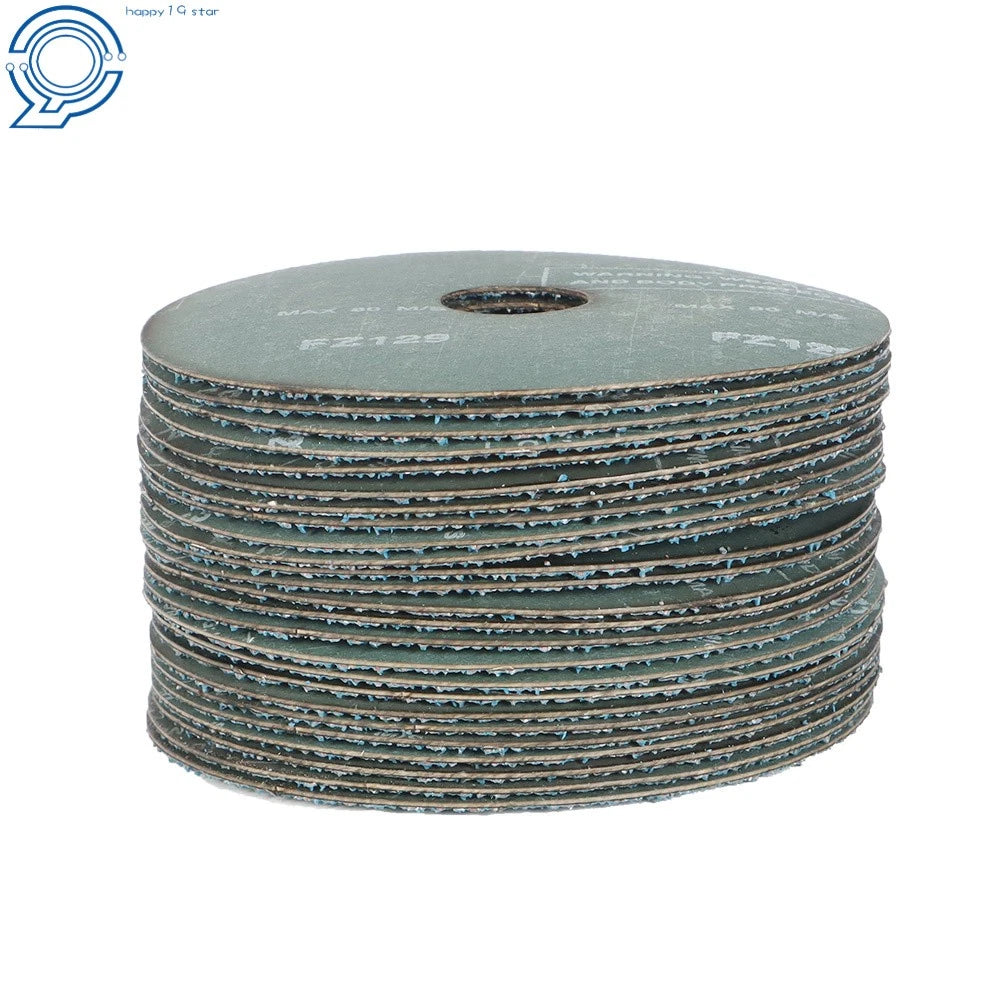 Set of 50 Zirconia Resin Fiber Grinding Discs 4.5" 36 Grit