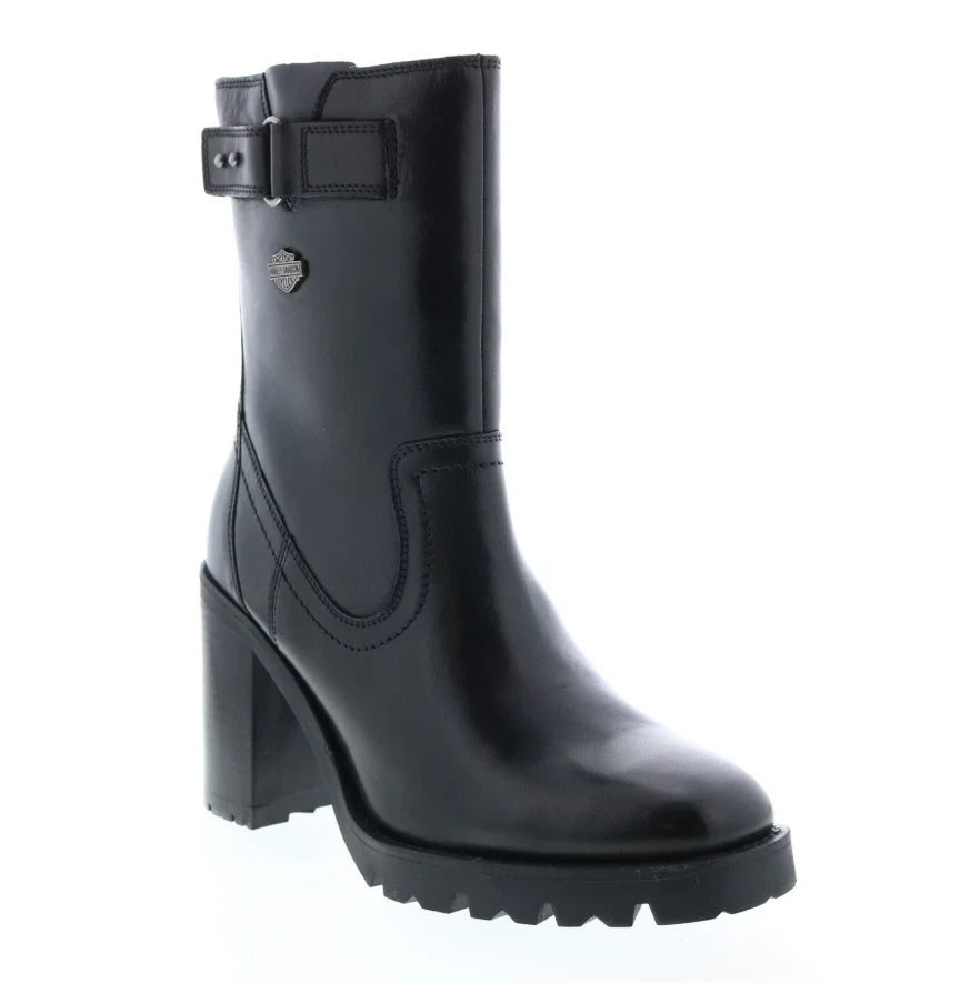 Harley-Davidson Adina Pullon D84729 Women's Black Leather Motorcycle Boots (OEM)