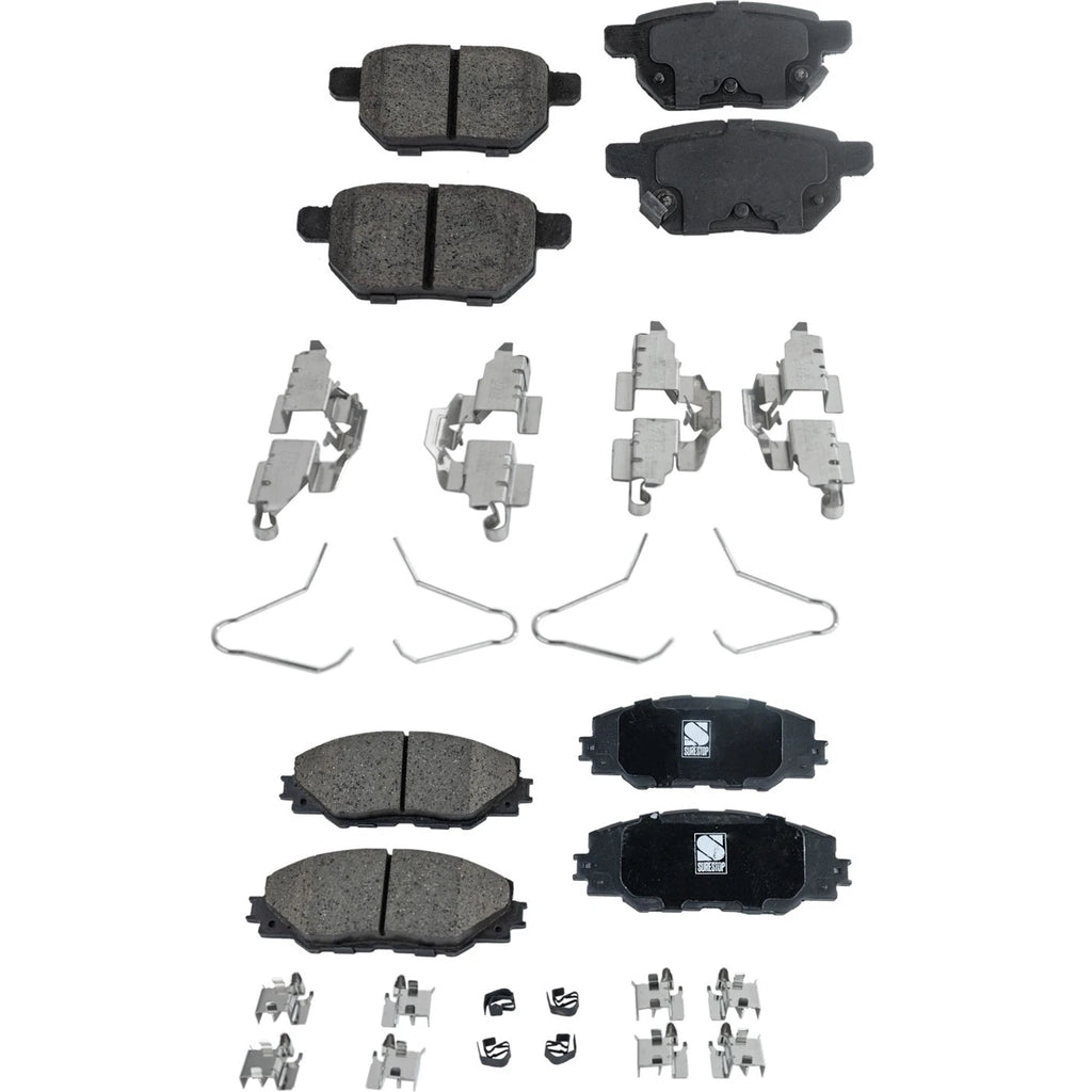 Set of 4 Ceramic Brake Pads for Toyota Corolla iM (2017–2018)