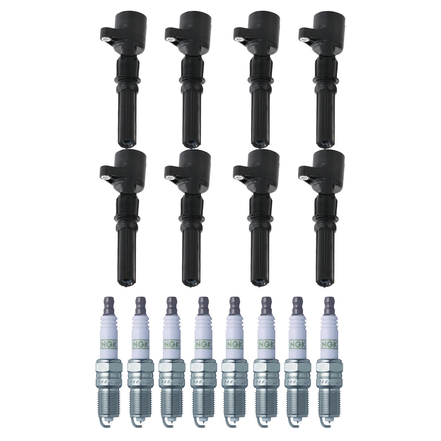 Set of 8 Ignition Coils & NGK G-Power Spark Plugs for Corvette Tahoe F-150 V8
