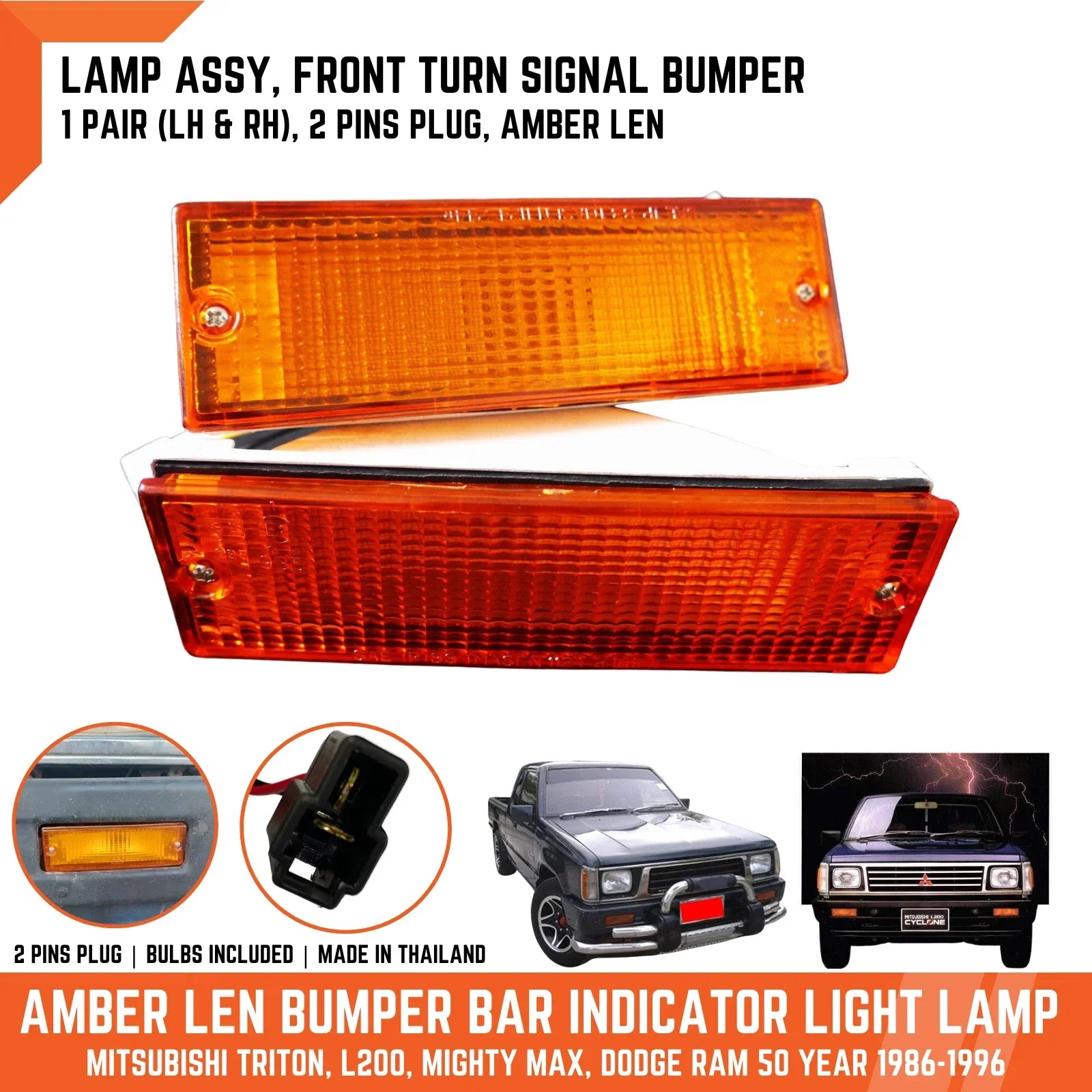 Front Turn Signal Light for Mitsubishi Triton Ute (1986-1996)