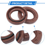 2X Oil Seal Rotary Shaft Seal FKM Rubber 28x45x7mm for Various Models