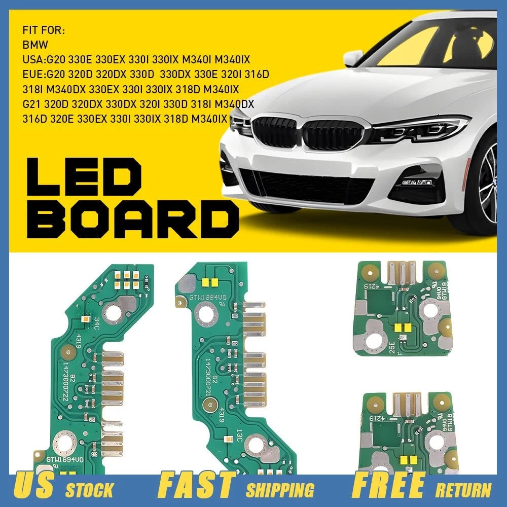 Yellow Angel Eyes DRL LED Boards for BMW G20 330e 330i M340i (2019–2021)