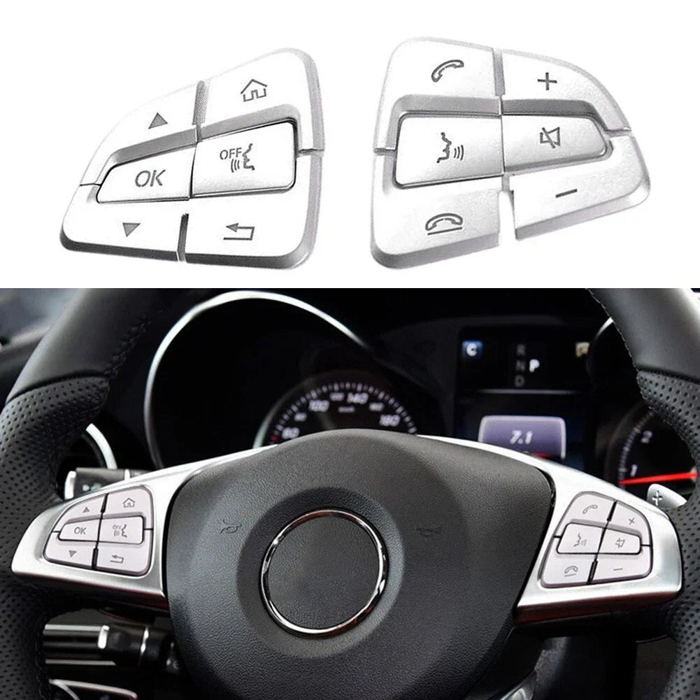 Steering Wheel Button Cover Trim 1 set for Mercedes C-Class (2014���2021)