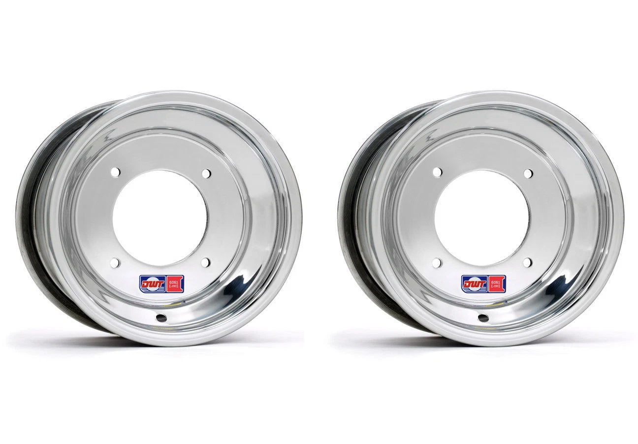 Set of 4 DWT .190 Red Label Polished 12" Wheels for Polaris RZR 200 (2008–2014)