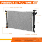 Aluminum Radiator for Santa Fe XL (2010–2019) & Sorento (2011–2015) DPI-13382