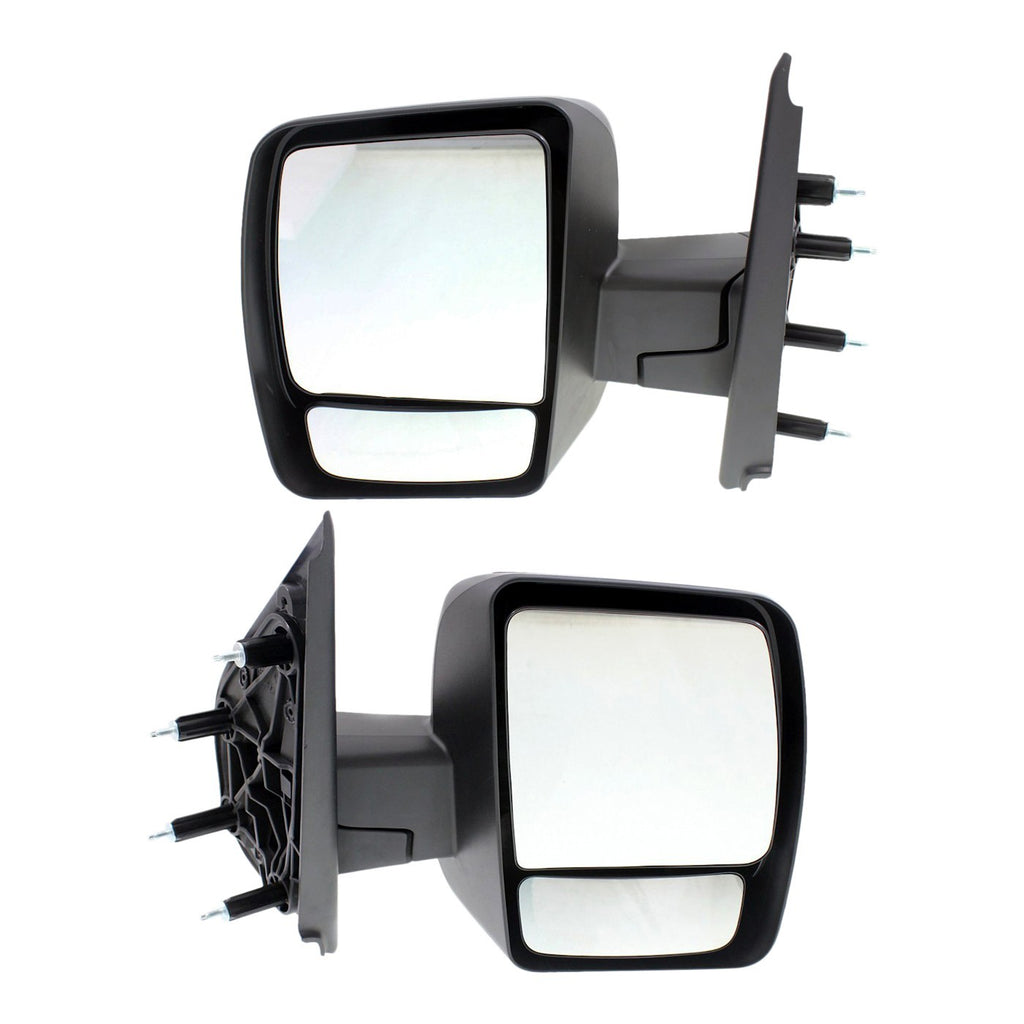 Set of 2 Manual Mirrors for Nissan NV1500 (2012–2017) Textured Black
