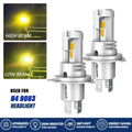 2X H4 9003 HB2 LED Headlight Bulbs Kit for Universal Vehicles (3000K)
