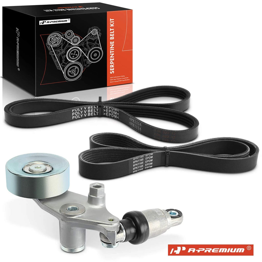 3X Serpentine Belt Drive Component Kit for Honda Odyssey (2002–2004)