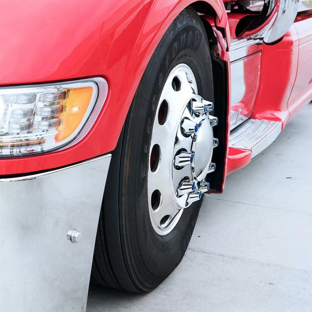 Lug Nut Covers Chrome Reflector Push-On for Universal Fit (2-3/4 in Tall)