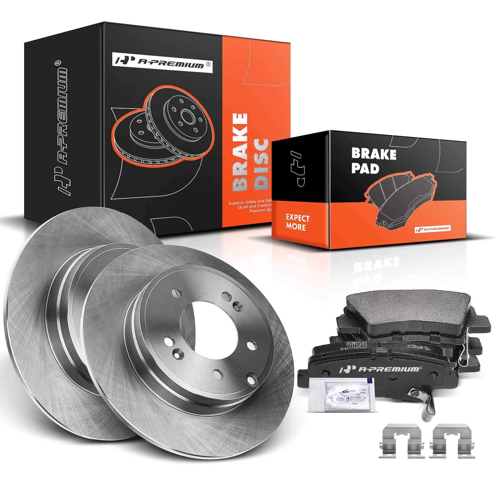 Rear Disc Brake Rotors & Ceramic Pads for Hyundai Sonata (2005–2018)