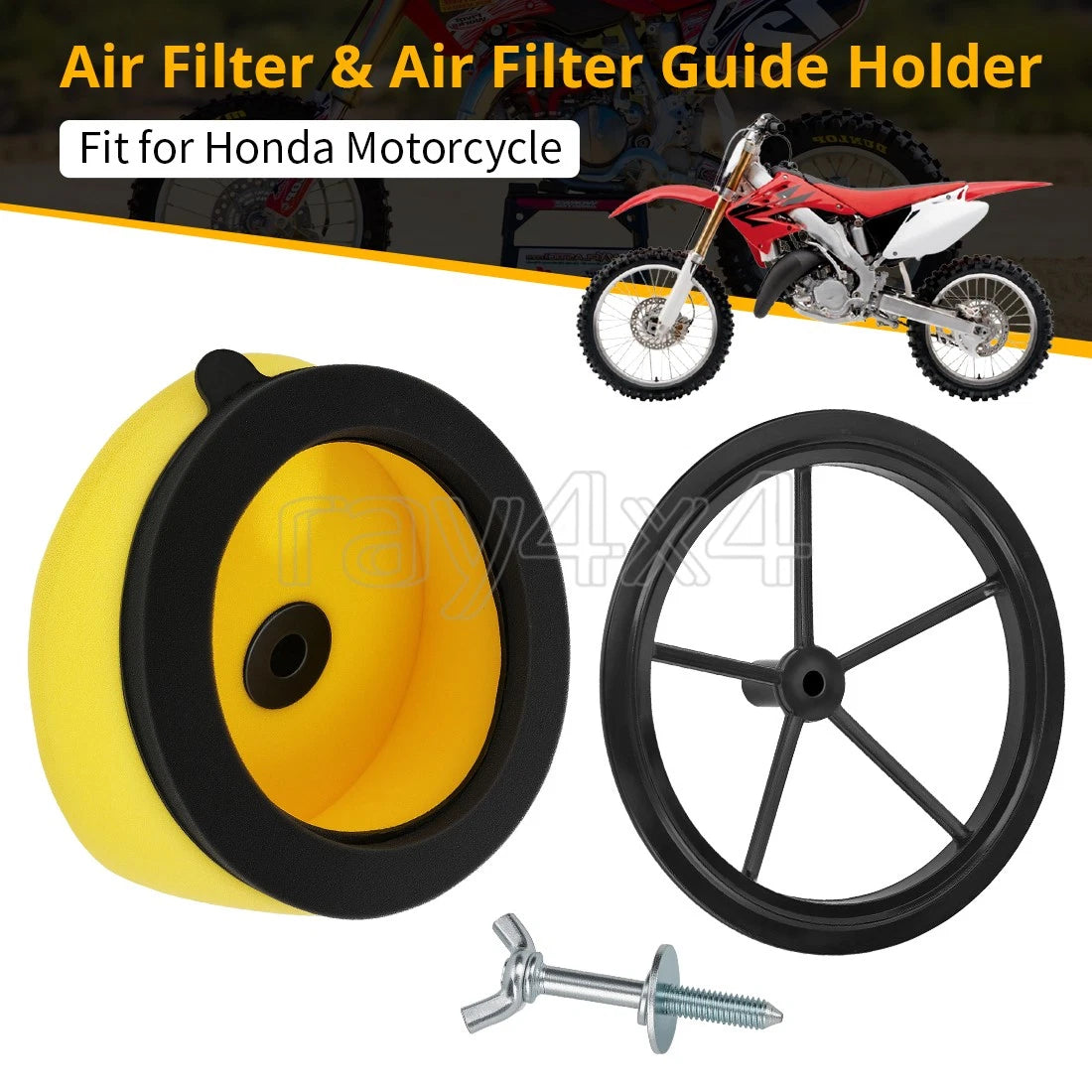 Air Filter Cleaner Cage Base Wingnut Bolt for Honda CR80R CR85R (1996–2007)