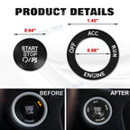 Push Start Stop Button Cover Decor Kit for Dodge Charger Challenger (2011-2023)