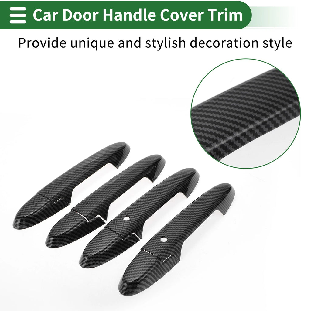 Carbon Fiber Door Handle Cover Trim for Honda Fit Jazz (GK5, GP5)