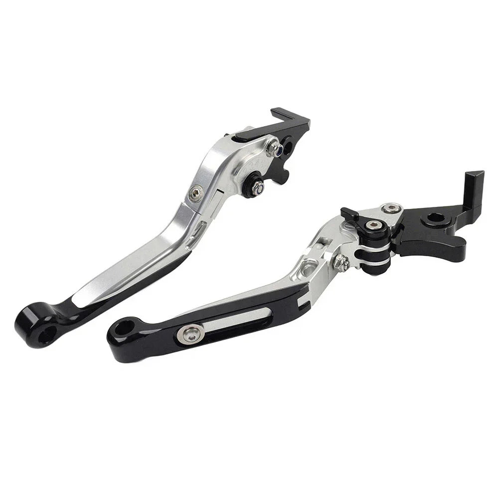 CNC Silver Extendable Brake Clutch Levers for 765 Street Triple R, SPEED TWIN
