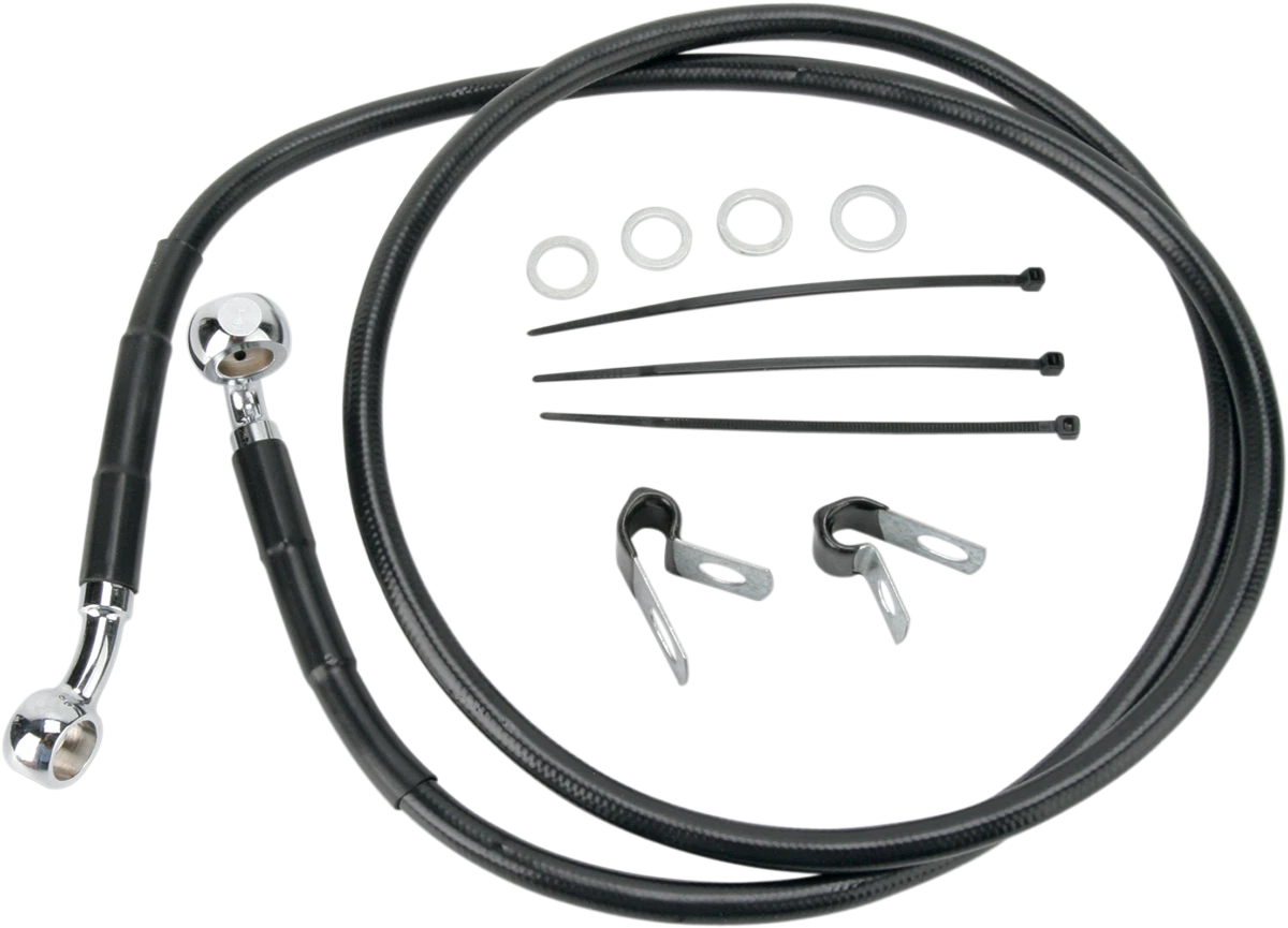Front Brake Line for Harley-Davidson FXST (1999–2007) +4" Black 640210-4BLK