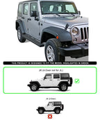 Set of 2 Running Boards for Jeep Wrangler JK (2007–2018) Matte Black