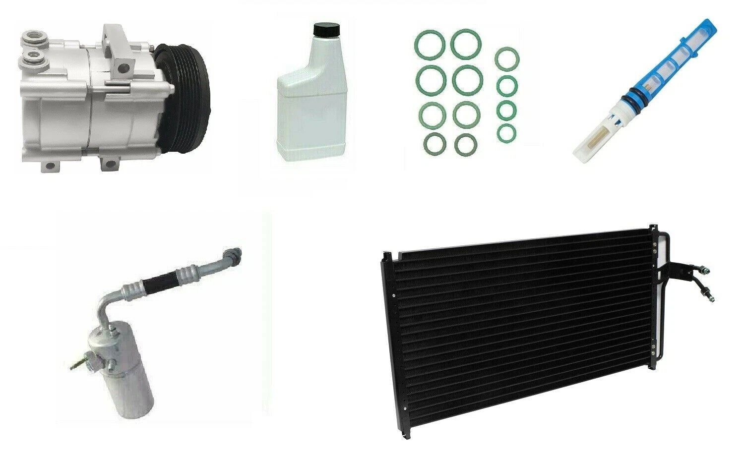 AC Compressor Kit Replacement with Condenser for Toyota Corolla (2003–2008)