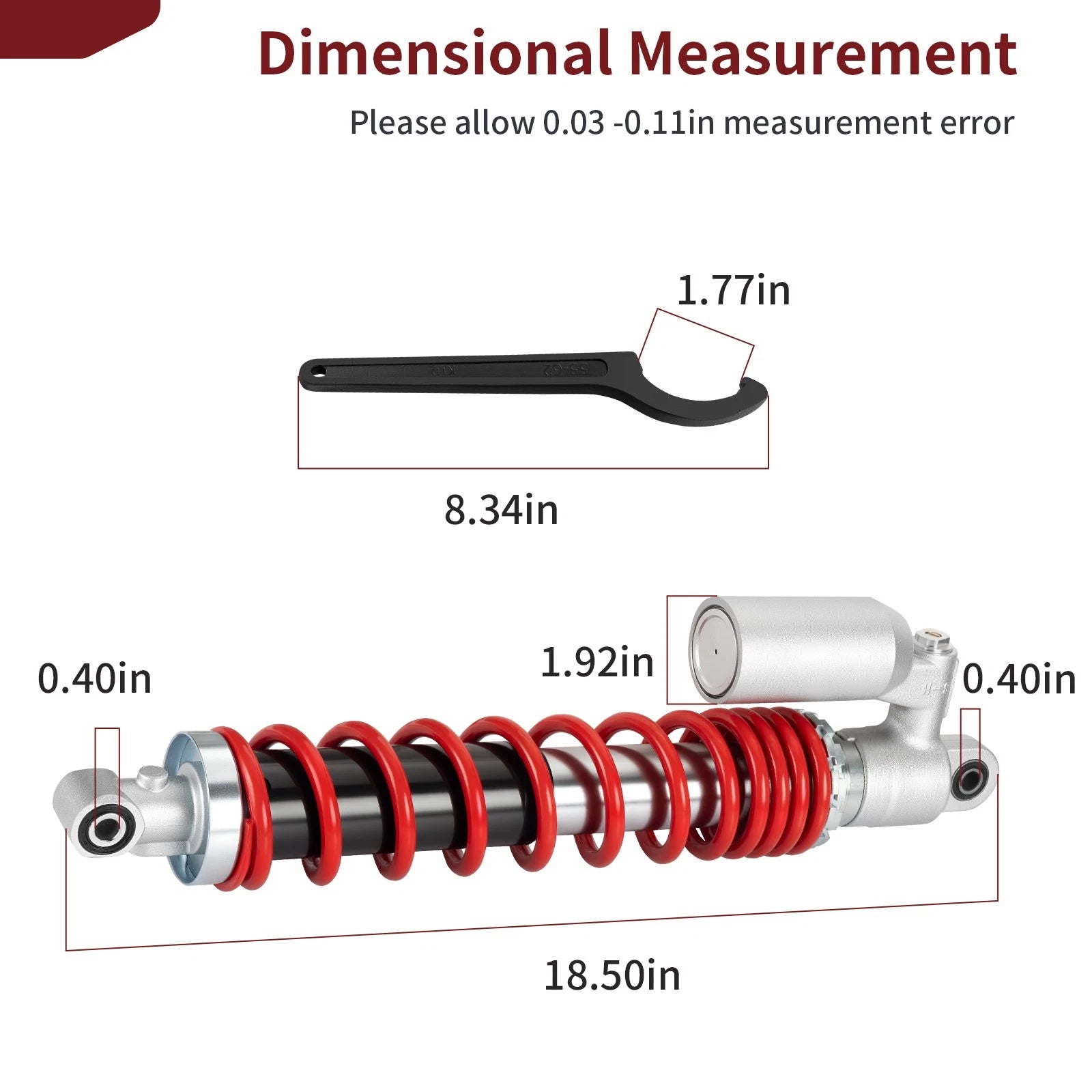 Front Shocks & Adjustable Tool for Suzuki Quadsport Z 400 (2003-2014)