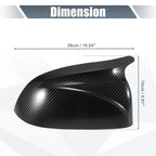 Pair Rearview Mirror Cover Caps for BMW X3 X4 X5 X6 (2011–2023) Black Carbon Fiber