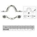 12 Pcs Stainless Steel Pad Eye Straps for Kayak Deck Loops