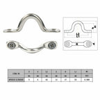 12 Pcs Stainless Steel Pad Eye Straps for Kayak Deck Loops