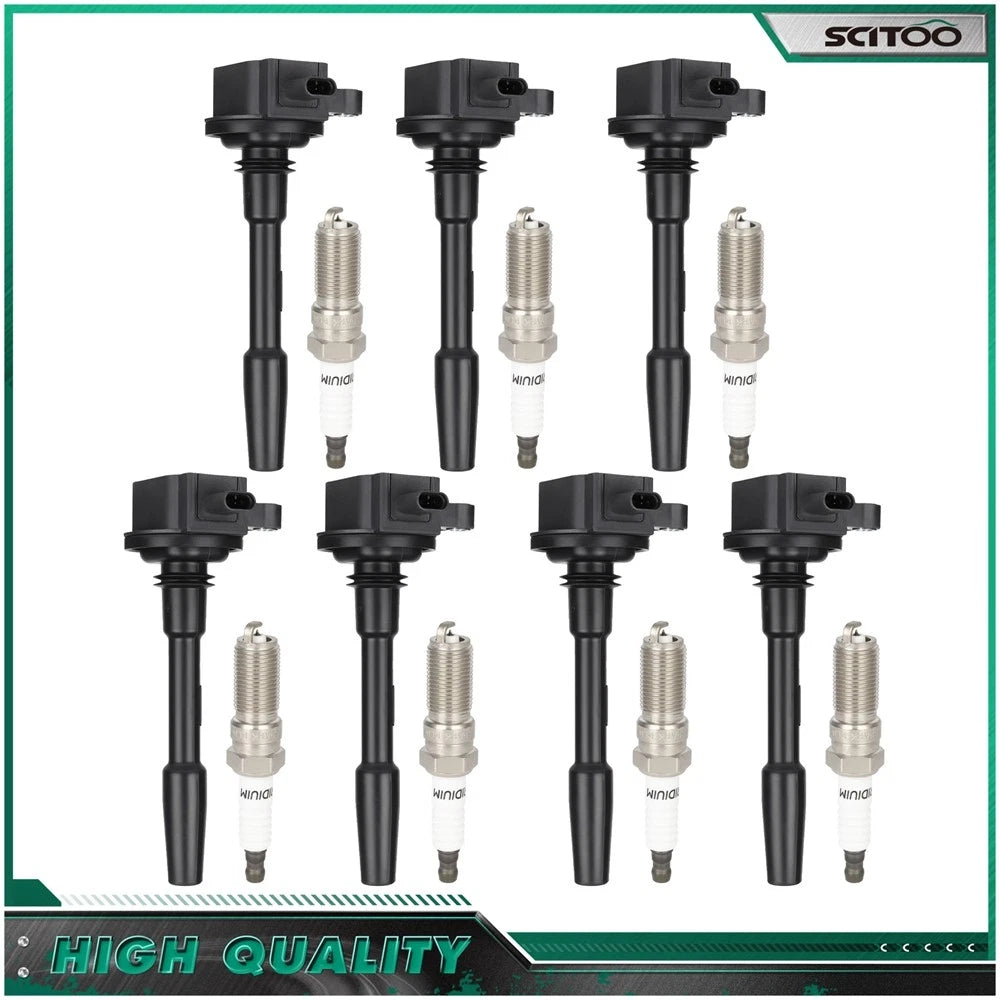 Set of 7 Ignition Coils & Spark Plugs for Ford F-150, Mustang (2018–2021)