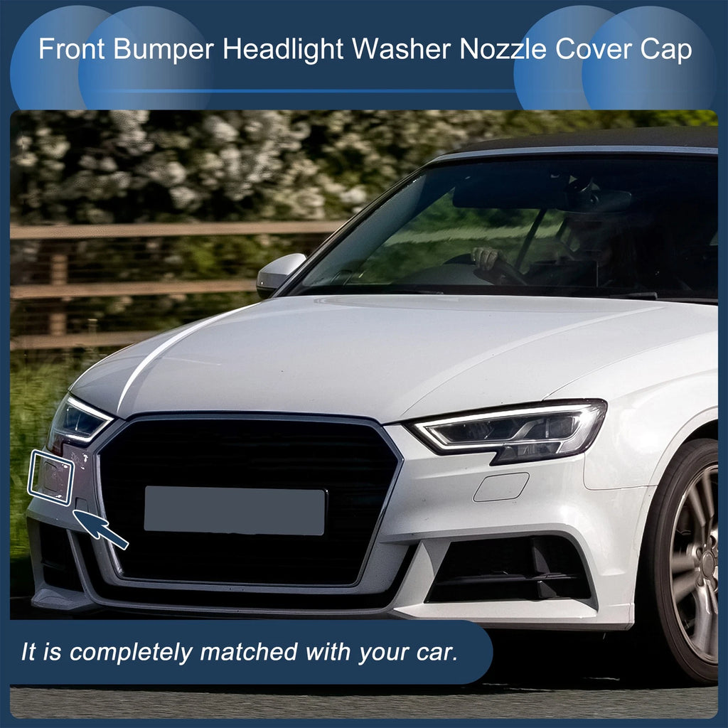 Front Right Washer Nozzle Cover Cap for Audi A3 8V (2016–2020) White