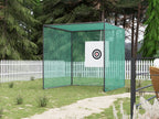 10x10ft Black Steel Golf Cage Net for Hitting Practice