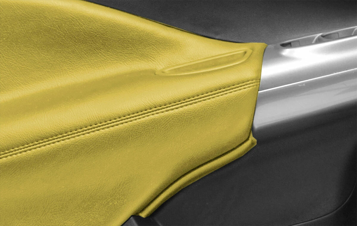 Front Insert Door Panel Cover Leather for Nissan Juke (2011–2017) Yellow