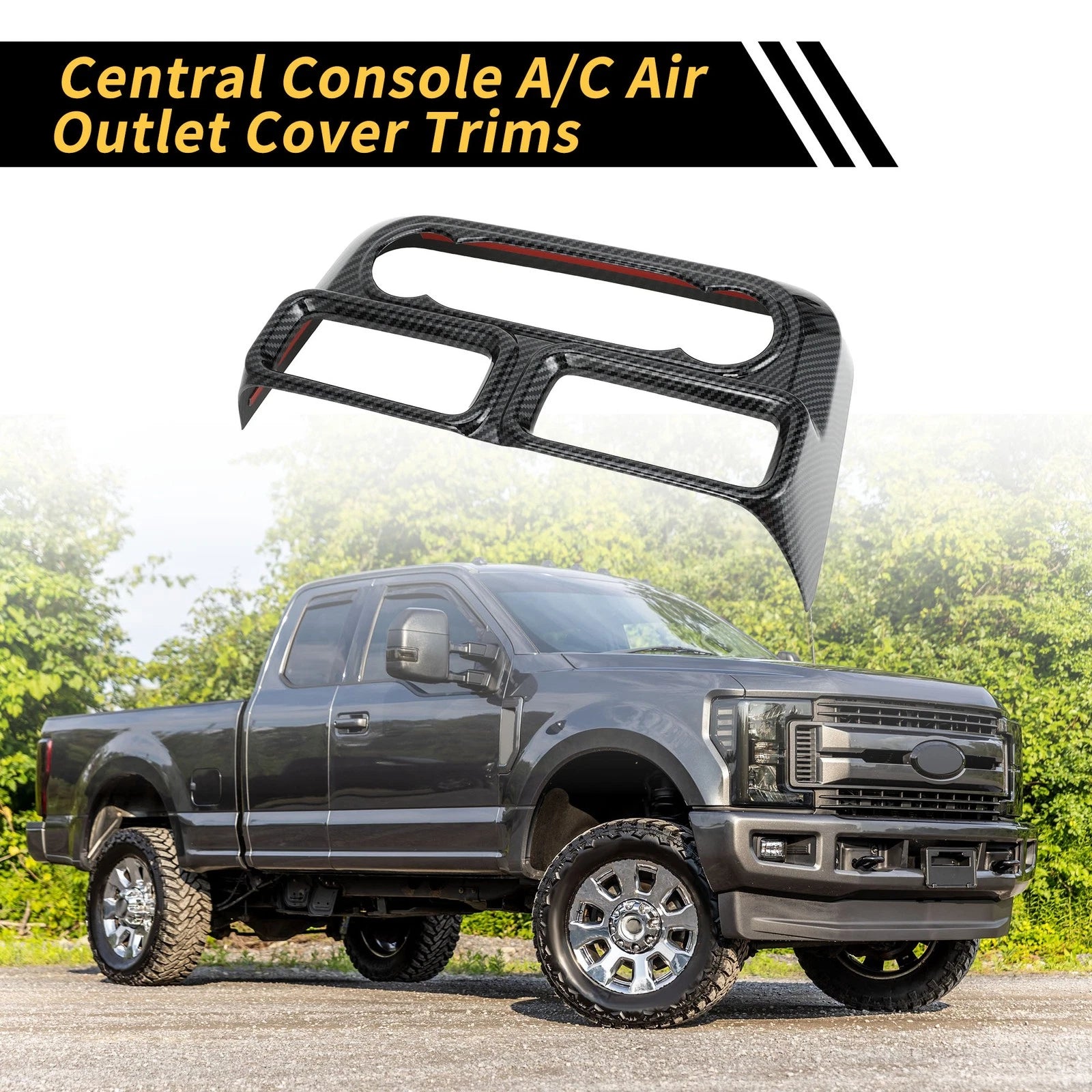 Carbon Fiber A/C Air Outlet Cover Trims for Ford Maverick (2022–2024)