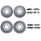 Front Rear Brake Kit for Dodge Ram 1500 (Akebono ProACT Ceramic Pads, Disc Rotors)