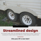 Pair of Tandem Trailer Fender Skirts for RVs Campers Trailers
