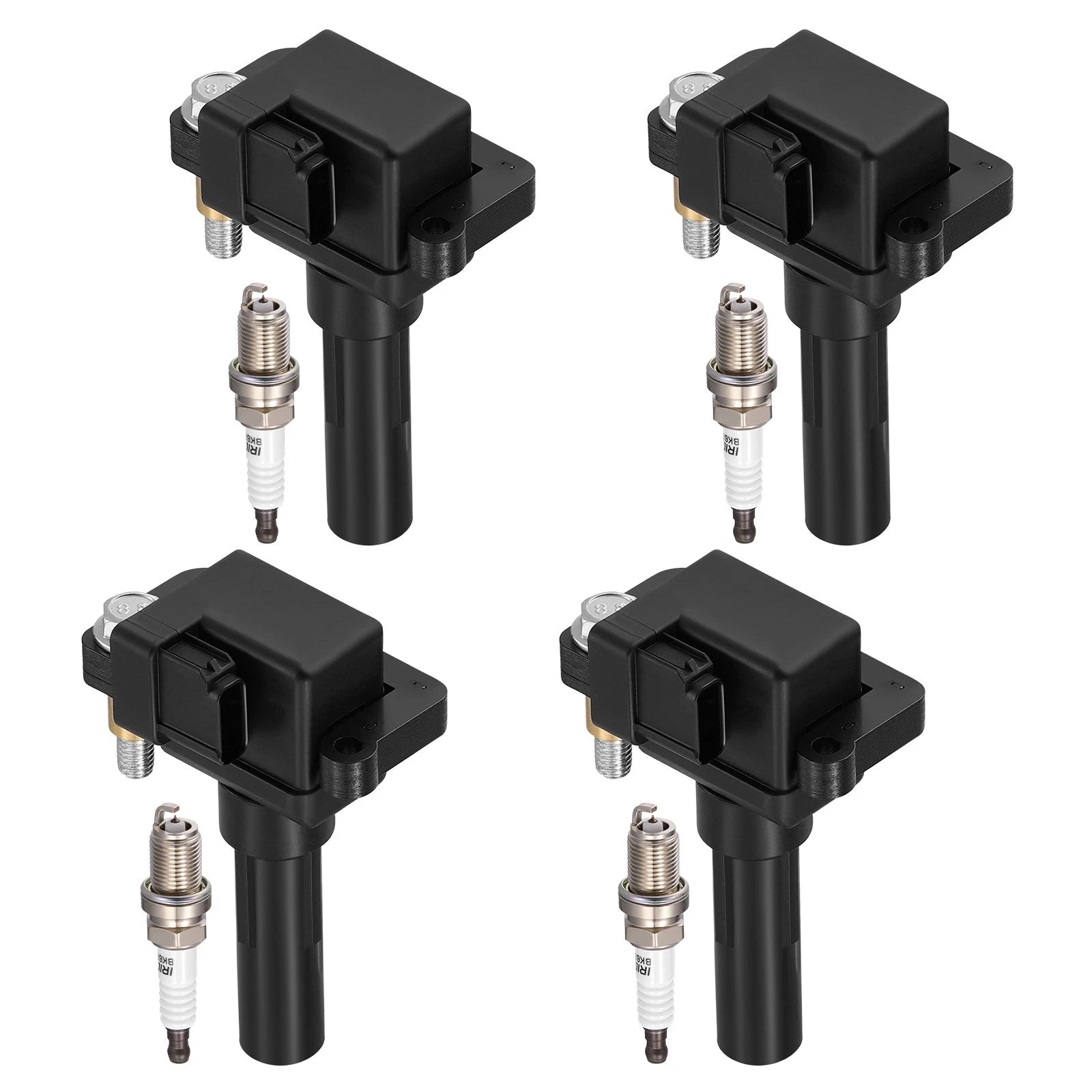Set of 4 Ignition Coils & Spark Plugs for Volkswagen Golf 2.8L (2002–2005) UF480