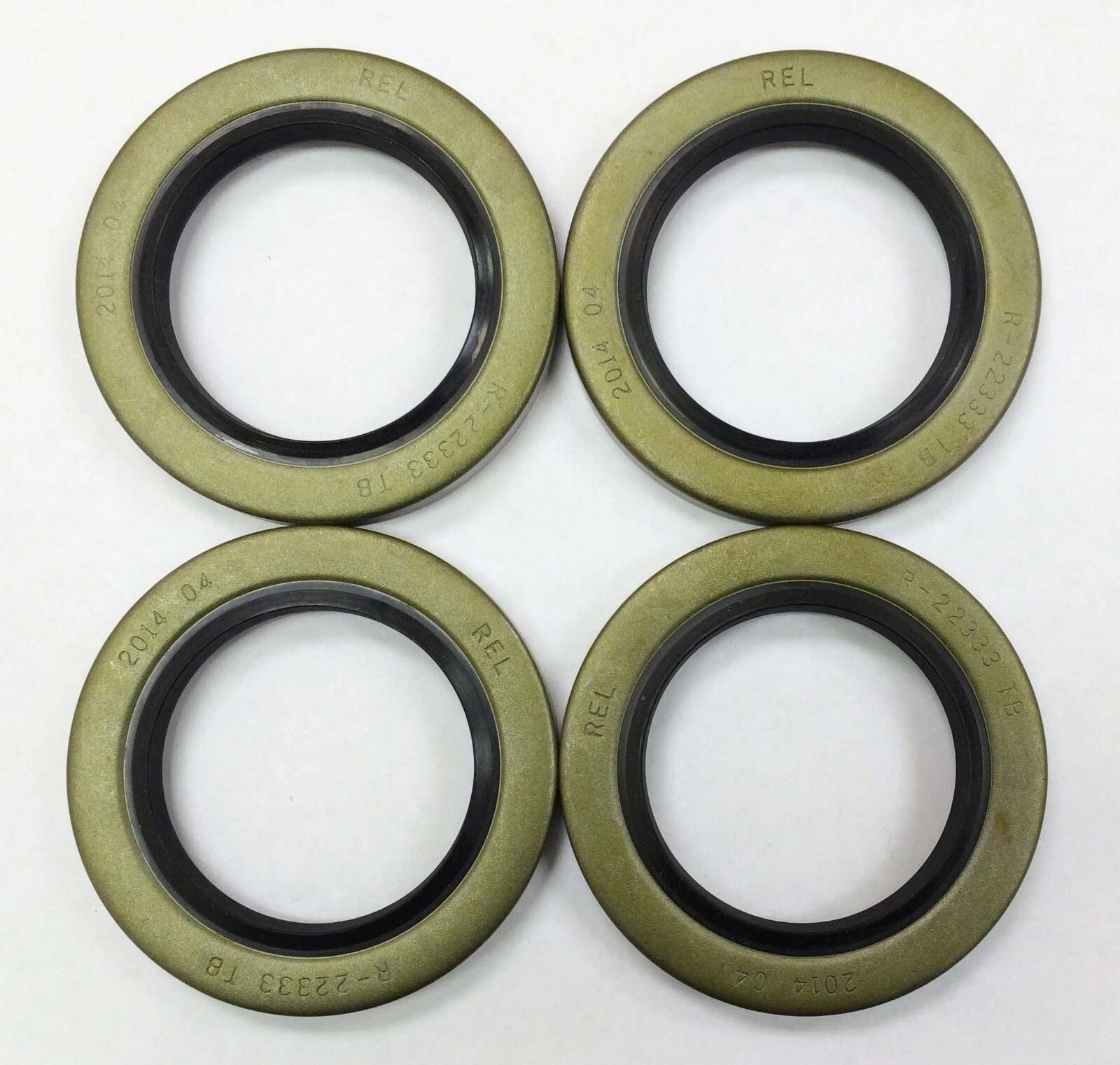 Set of 4 Trailer Hub Grease Seals for E-Z Lube Axle 5200-7000lbs (2.25 x 3.371) - 22029