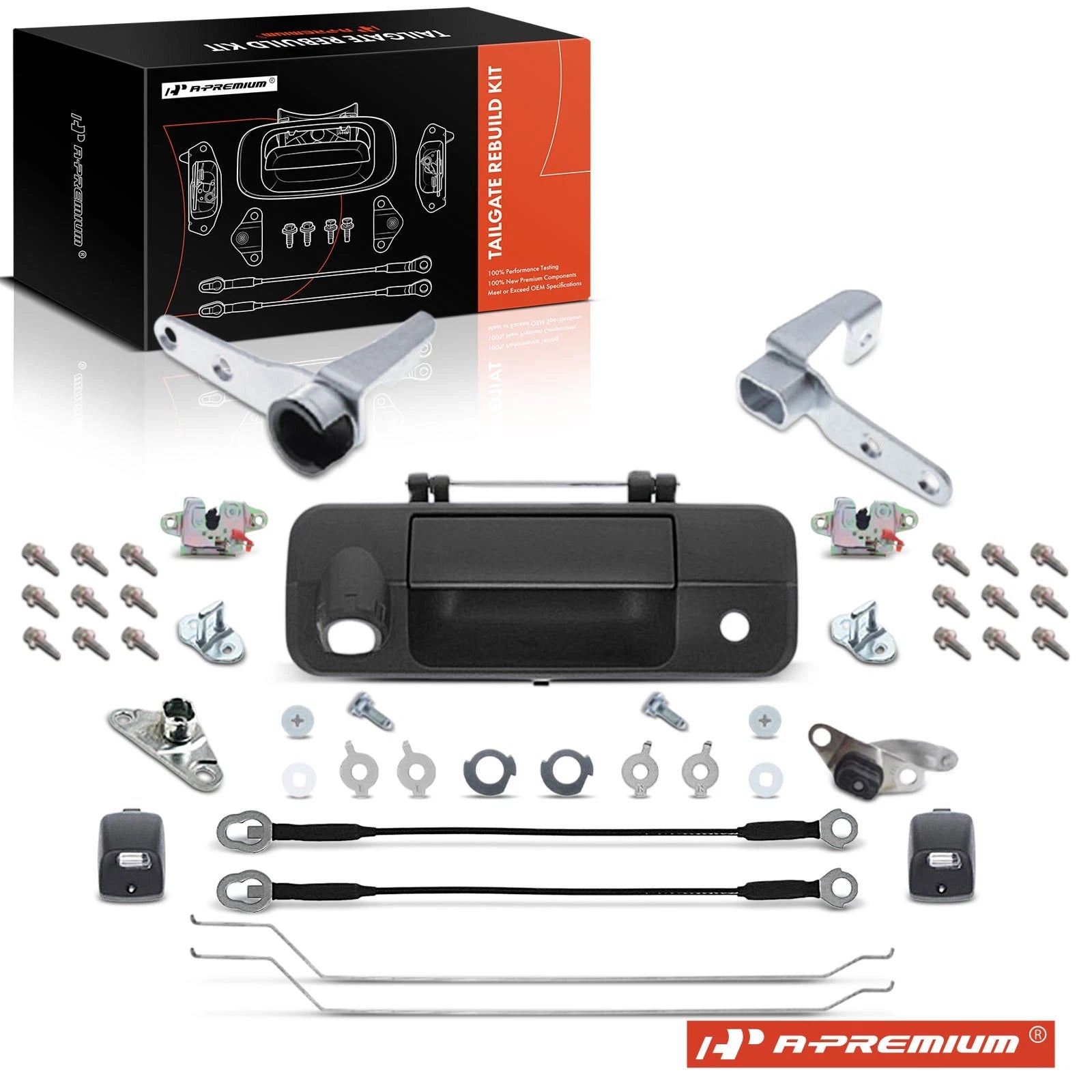 Metal Tailgate Hardware Rebuild Kit with Cable for Toyota Tundra (2007-2013)
