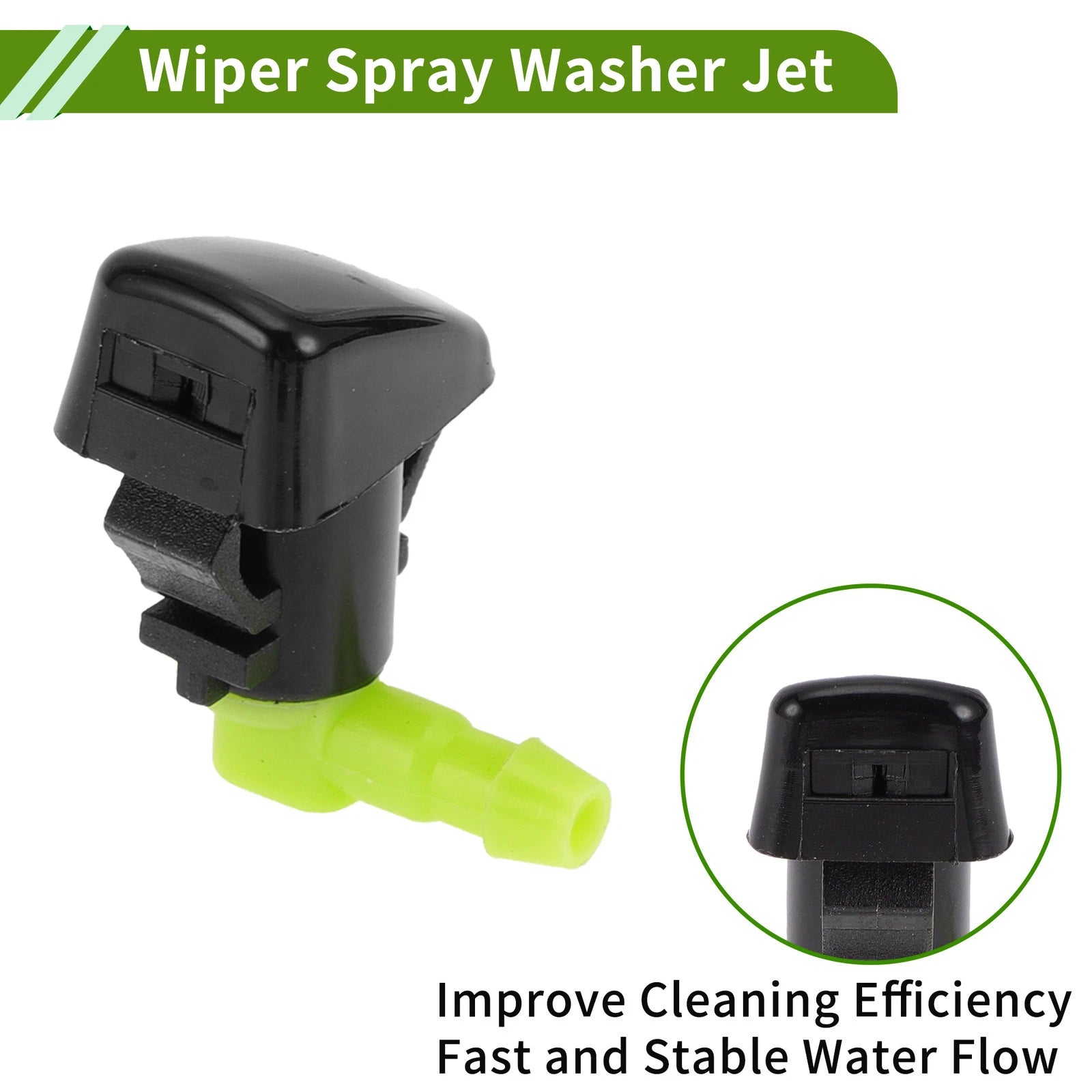 Windshield Washer Nozzle with Hose Connector for Chevy 